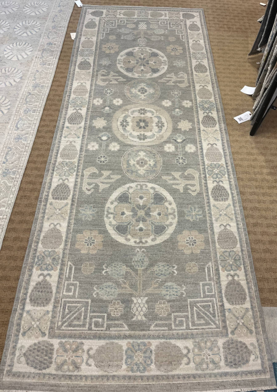 Hand-knotted runner rug 3'9" x 10.