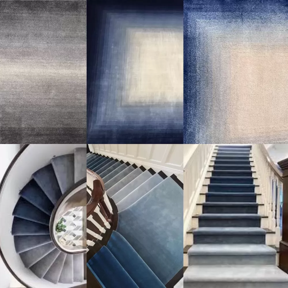 Montage of gradient rugs.