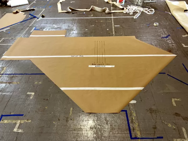 Paper pattern for formatted carpet