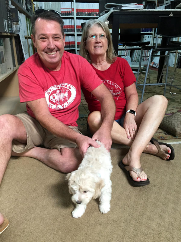 Bob & Leslie Ford with new pup, Ryder