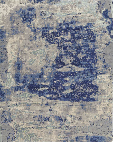 Blue customizible area rug