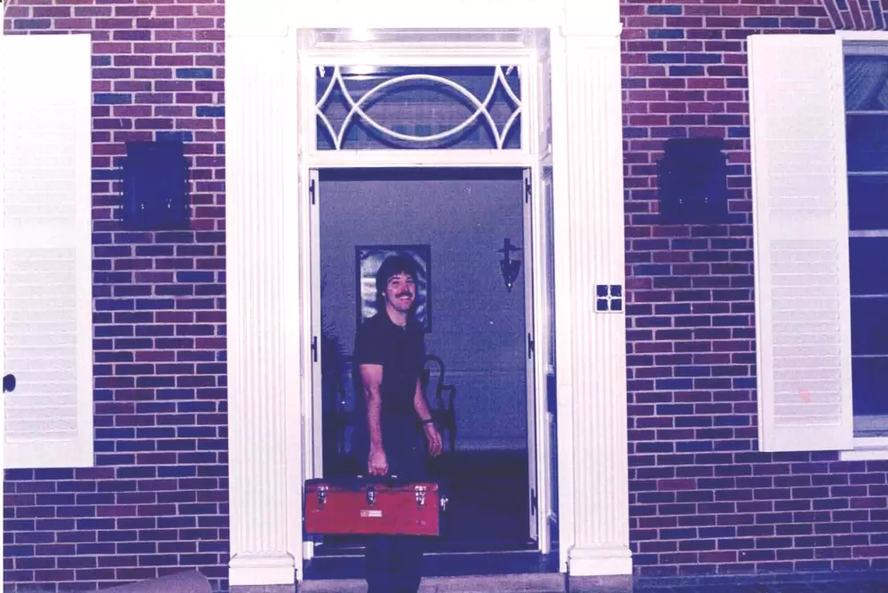 Bob Ford Jr. in front of the Governor's Mansion