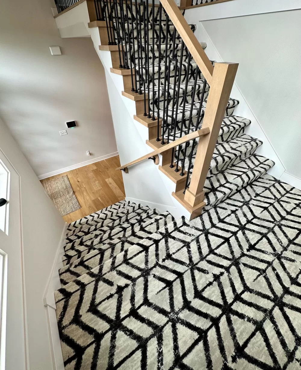 Large pattern stair runner