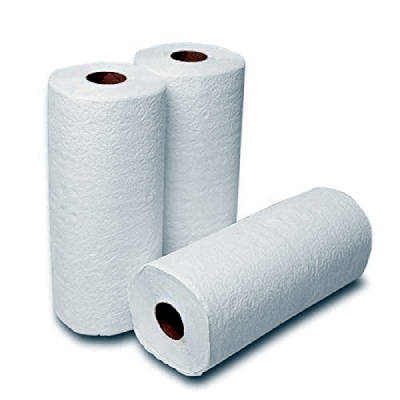 Three rolls of paper towels