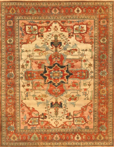 Traditional Serapi area rug