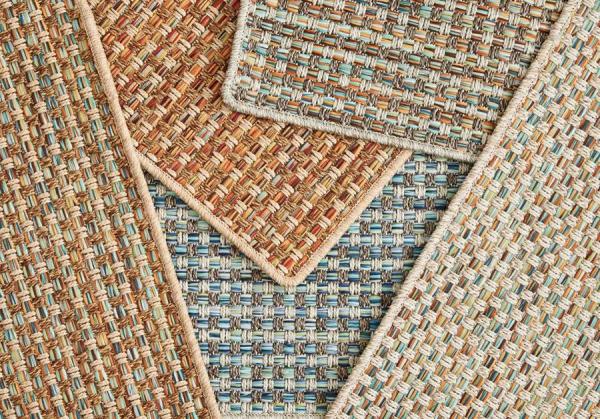 Samples of indoor/outdoor rug and carpets 