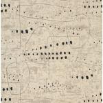 Neutral rug in beige and charcoal.