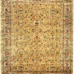 Rug in gold and pink