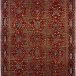 Mamluk rug in red and blue