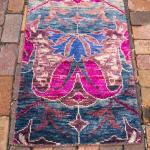 Highly colored sari rug