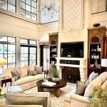 Elegant room with fabricated rug.