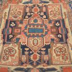 Vintage rug with cruxiform medallion