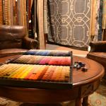 Poms to choose rug colors from