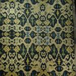 Ikat rug in ivory and blue