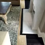 Sisal with a fabricated rug on top