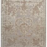 Rug in light blue and gray with suggestion of a pattern