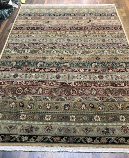 COTE D'AZUR BELVEDERE COLOR MULTI SIZE 4'11 X 7'4 OR 36.06 SF  ALL WOOL HANDKNOTTED RUG